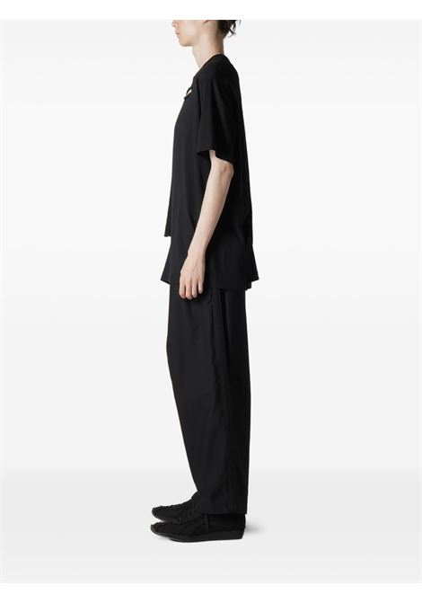 Black cut-out t-shirt Yohji Yamamoto - men YOHJI YAMAMOTO | HPT220791